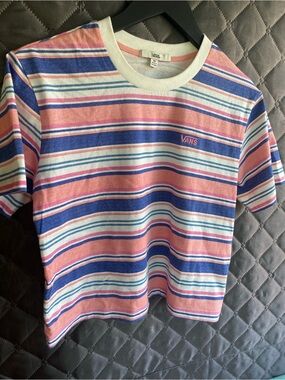 Vans Wazzy Stripe Cropped Knit Tee Shirt - Multicolor xs